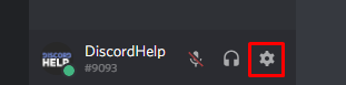 The settings cog from the Discord client