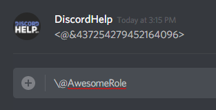 The message that is sent when you type the command to receive a role ID